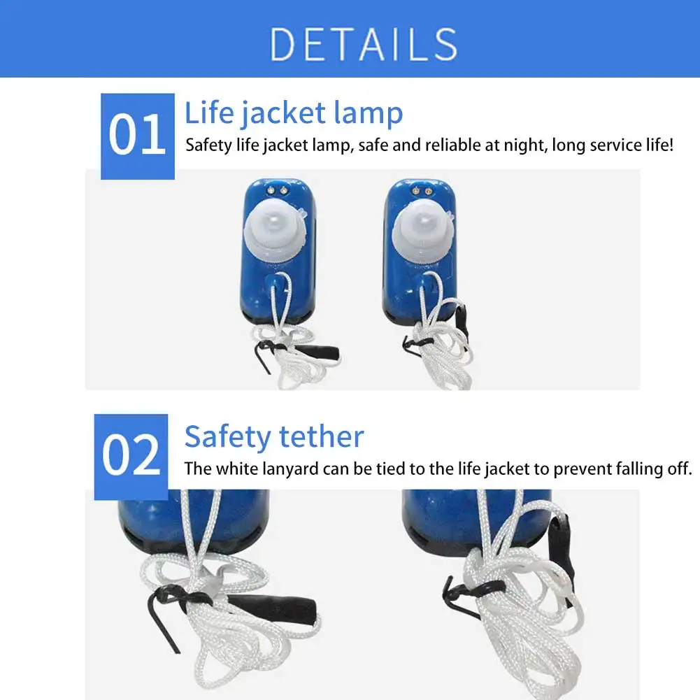 

Portable Automatic Lamp Outdoor Survival Seawater Camping Hiking Swimming Accessory Signal Vest Emergency Life Jacket Light