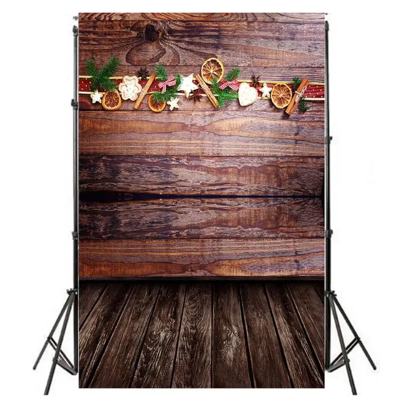 Фон для фотосъемки с изображением рождественской елки камина снега земли