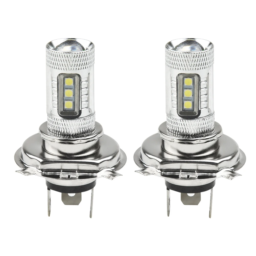 

2Pcs LED Headlight Auto White 100W 20-SMD XB-D 8000K Lamp 1800LM DC 12V-24V Super bright Tail lights Accessories