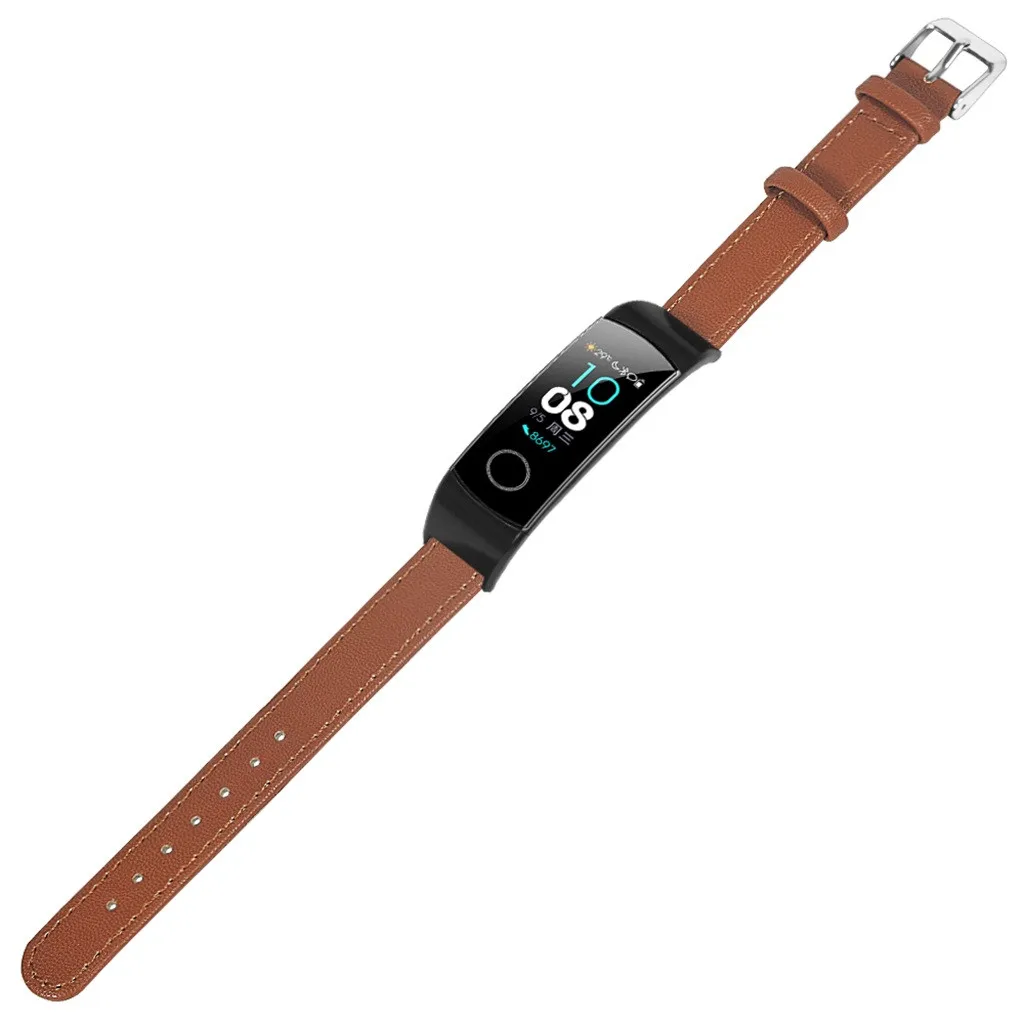Замена волоконно-кожаных часов Ремешок Браслет для huawei Honor Band 5/4 унисекс тонкий ремешок 10 стилей роскошный модный подарок