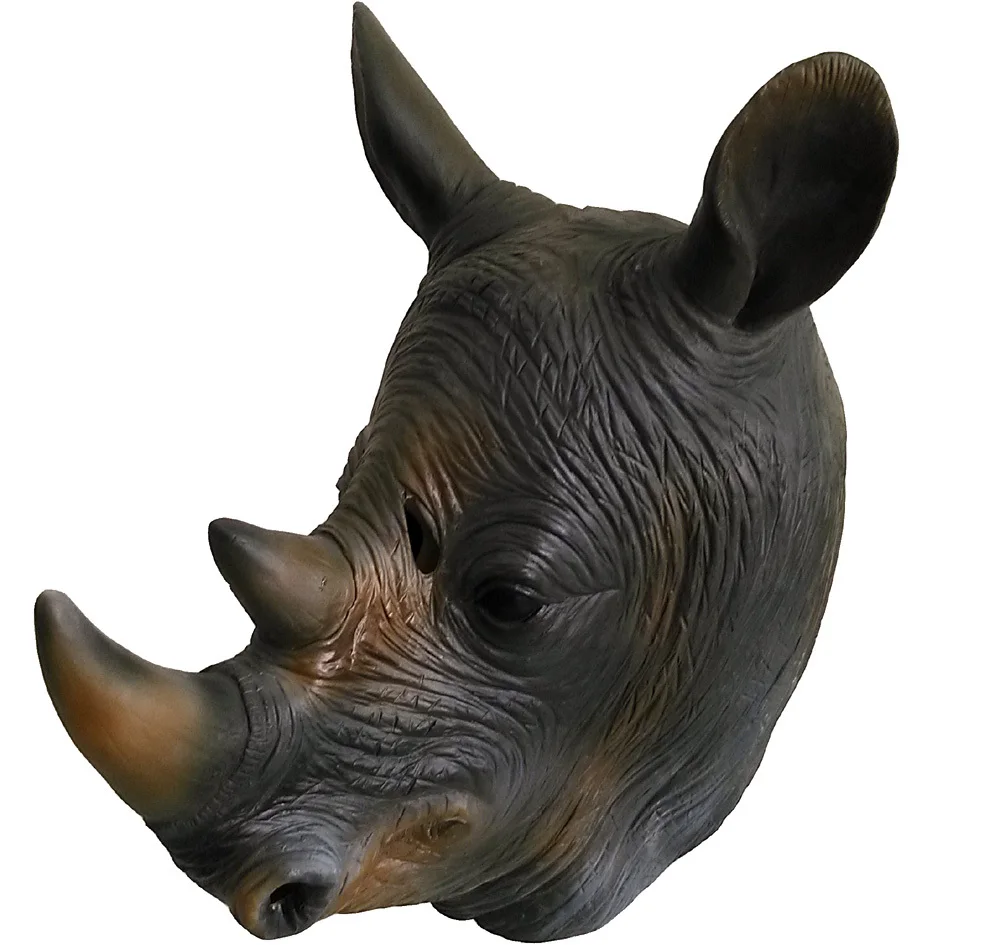 

Adult Vintage Full Head Latex rhino Costume Latex Props rhino Mask for Christmas