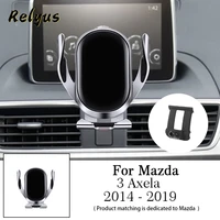 car wireless charger car mobile phone holder air vent mounts gps stand bracket for mazda 3 axela 2014 2019 auto accessories