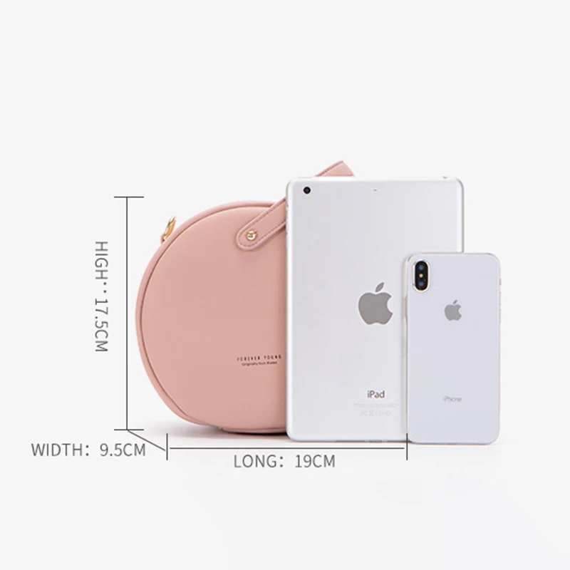 Fashion Women Handbag Soft Leather Women's Crossbody Messenger Bags Female Top Handle Round Bolsa Stylish Ladies Shoulder Bag