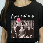 Женская футболка с принтом друзей, женская футболка Pennywise, Майкл Майерс, Джейсон вурхи, женская футболка на Хэллоуин, топ, футболка Ouija