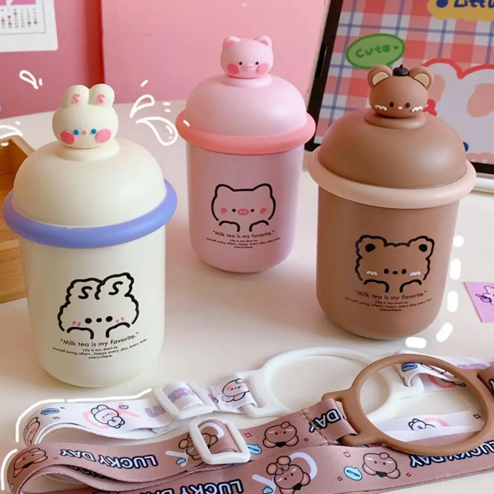 

350ML Vacuum Flask Cartoons Print Easy to Carry Reusable Vacuum Insulated Stainless Steel Tumbler for Gym