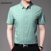 johmuvve mens casual business short sleeve shirt baju kemeja korean formal office shirts men t shirt tshirt