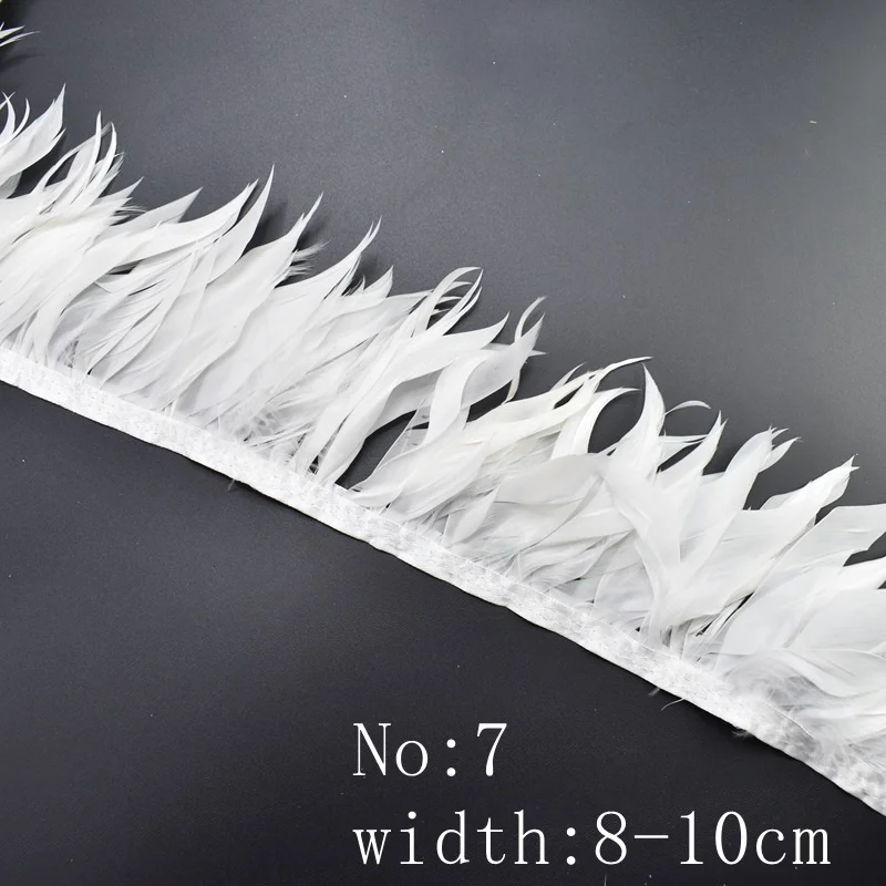 Декоративная лента из гусиных перьев 13 цветов длина 1 м 8-10 см | Дом и сад