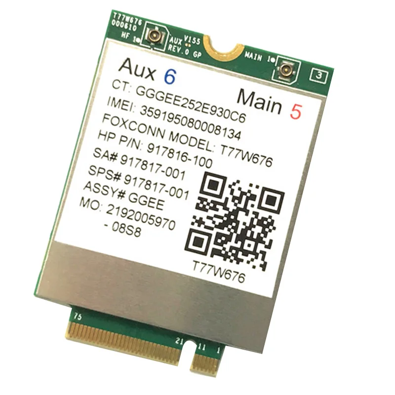 Lt4220 X12 LTE T77W676 917817-100 4G WWAN M.2 450 Мбит/с модем для Elite X2 1030 G3 EliteBook X360 | Компьютеры и офис