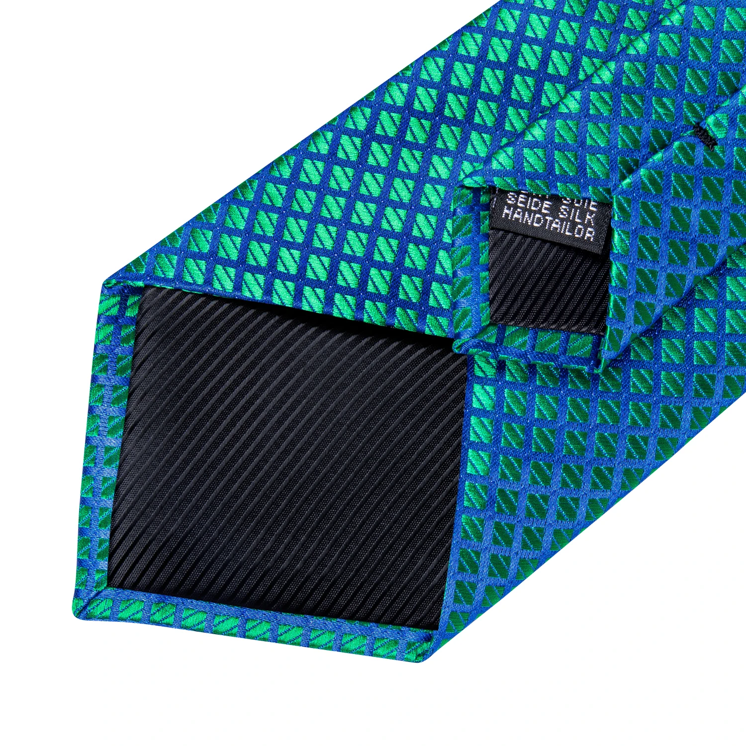 

Gift Men Tie Blue Solid Plaid Silk Wedding Tie For Men DiBanGu Design Hanky Cufflink Quality Men Tie Set Dropshipping
