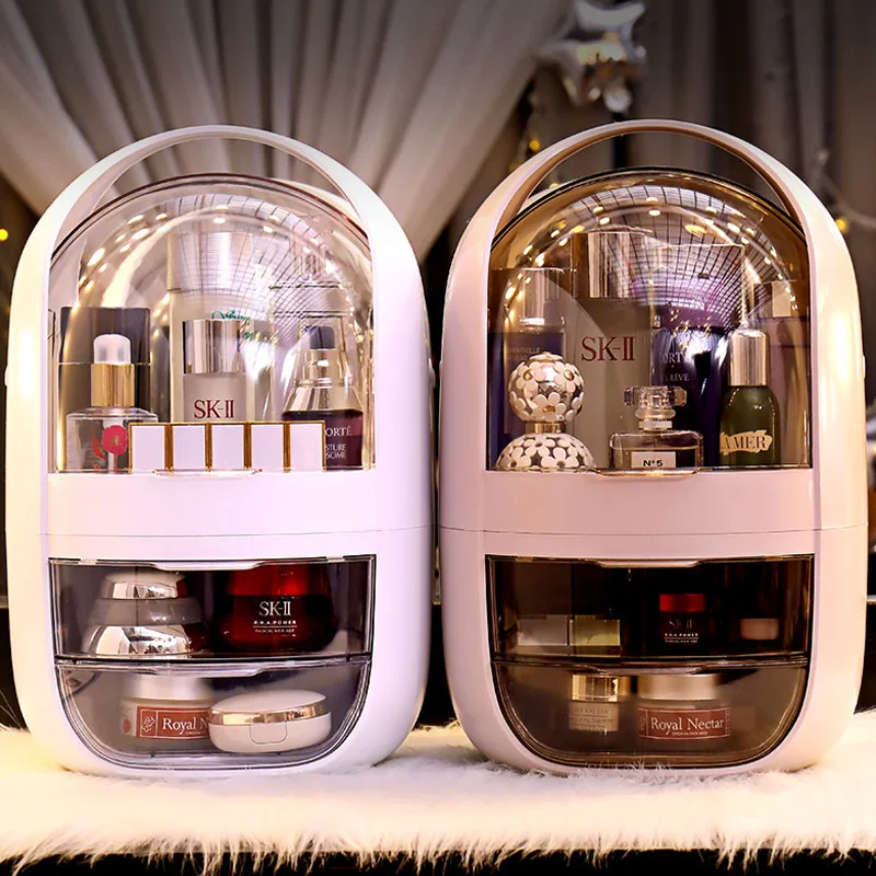 Органайзер для косметики в ванную комнату двойная дверь большом акриловом ящике