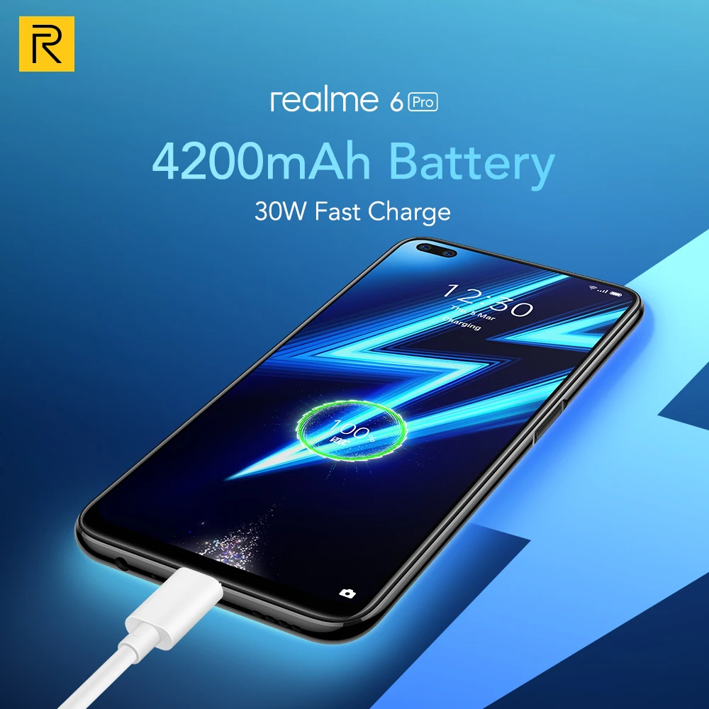 Смартфон realme 6 Pro 8 ГБ ОЗУ 128 Гб ПЗУ 90 Гц глобальная версия Snapdragon 720G 30 Вт Flash Charge