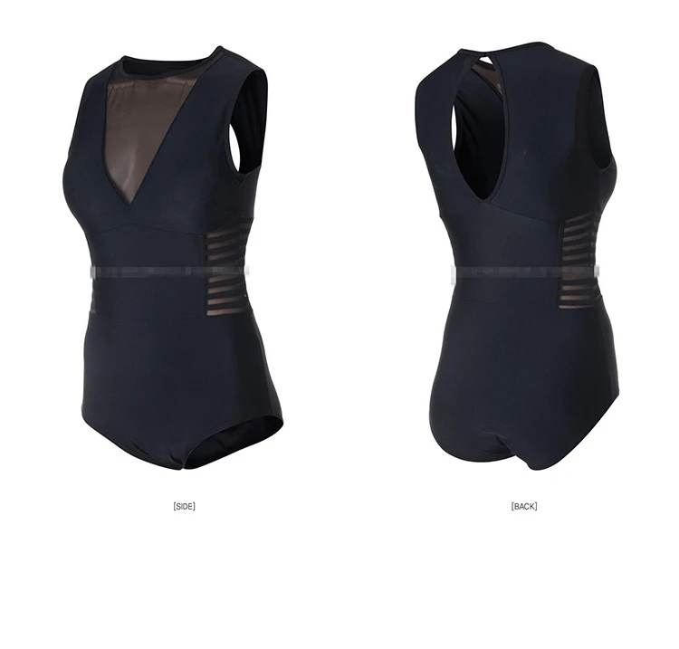 Женский слитный купальник в Корейском стиле закрытый раздельный женский черный