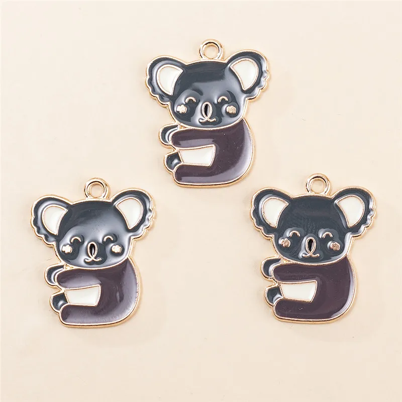 10pcs/lot Enamel Animal Koala Charms Pendant DIY Earring Bracelet Necklace For Jewelry Making Accessories | Украшения и