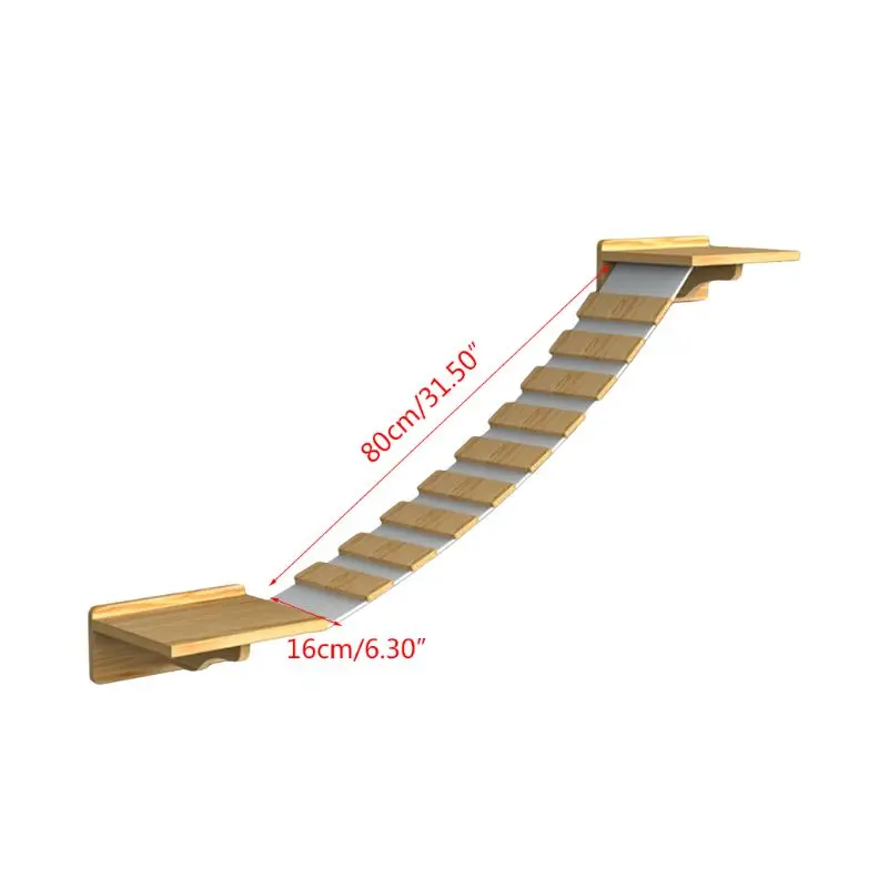

Cat Climbing Frame Wood Kitten Jumping Platform Wall-mounted DIY Pet Furniture Play House Tree House
