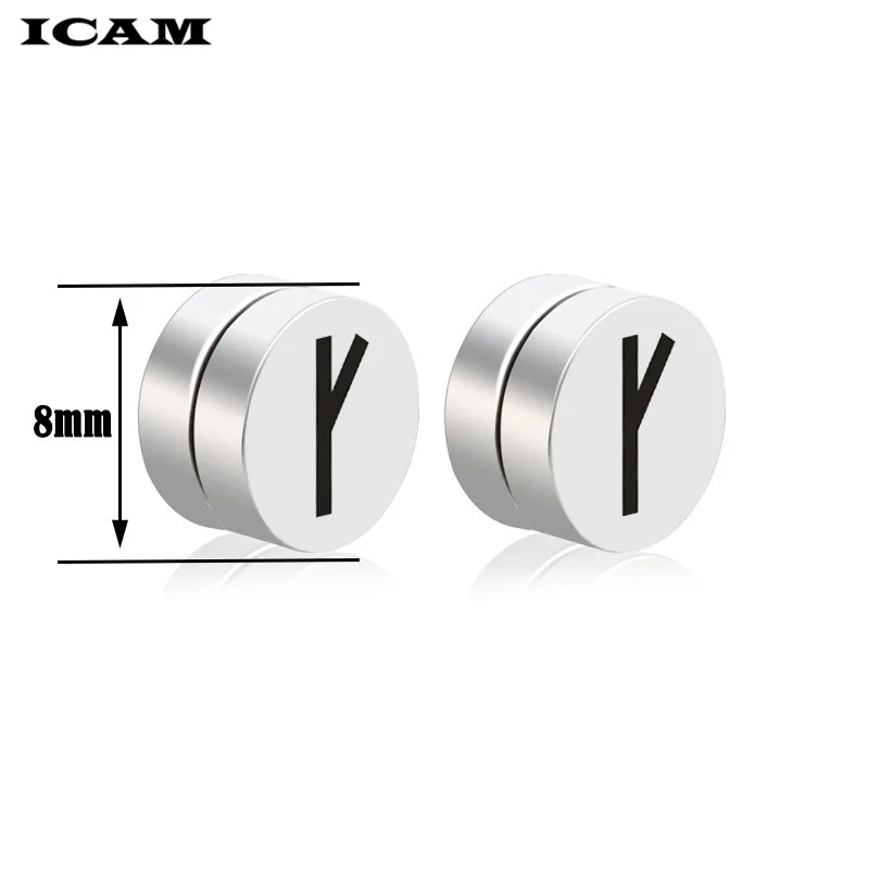 ICAM панк мужские сильные магнитные серьги гвоздики для Сережки пирсинга