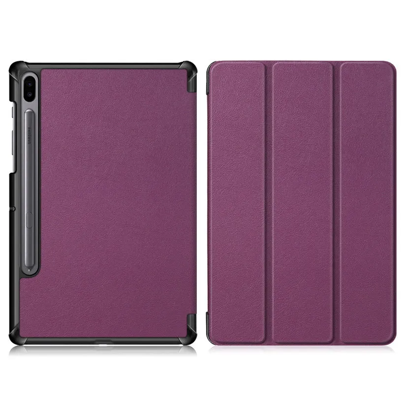 Purple Ультратонкий чехол для Samsung Galaxy Tab S6 10,5 SM-T860 SM-T865 10," планшет смарт-подставка чехол для Galaxy Tab S6 10,5 чехол - Цвет: Purple