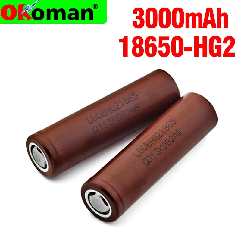100% Новинка 18650 hg2 3000mah электронная сигарета перезаряжаемая батарея высокой