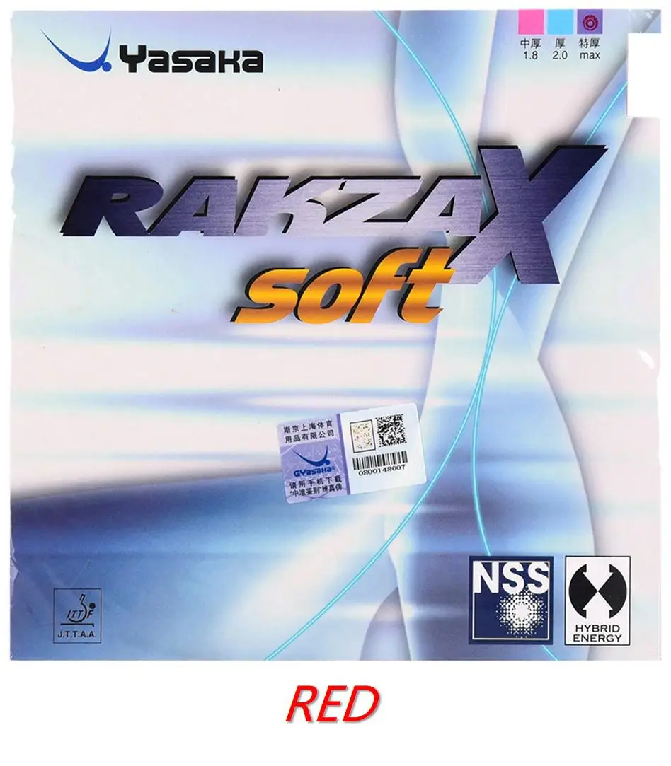 Yasaka RAKZA 9 RK9 RK 7 RK 7 мягкий с бугорками настольный теннис резиновый гибид энергия Pips-в пинг-понг Губка Tenis De Mesa - Цвет: RK X Soft red