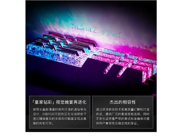 G. SKILL Trident Z Royal F4-3200C16D-32GTRS DDR4 3200 частота 32 Гб(16Gx2) набор настольной памяти RGB светильник(CL16