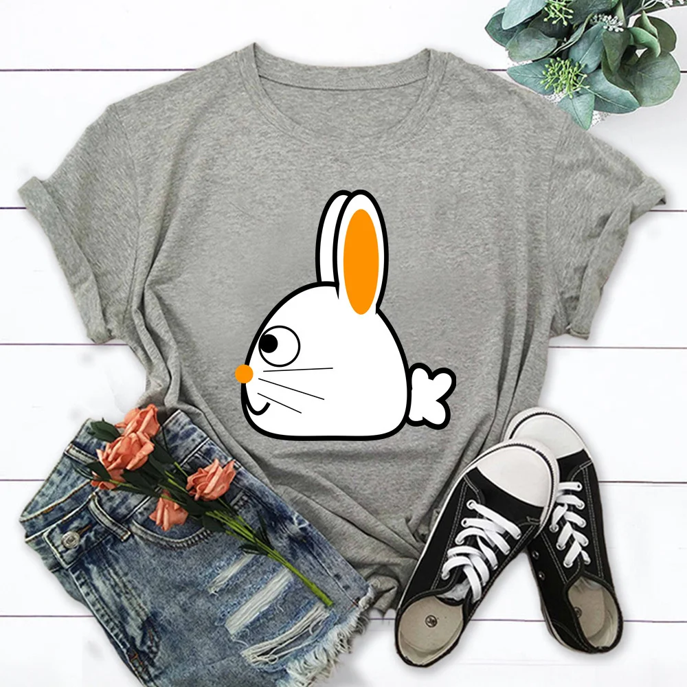 

Rabbit Fashion Summer Tops T Shirt Women Tshirt New Tshirt Graphic Tee Women T-shirt Female Tee Shirt TX8574