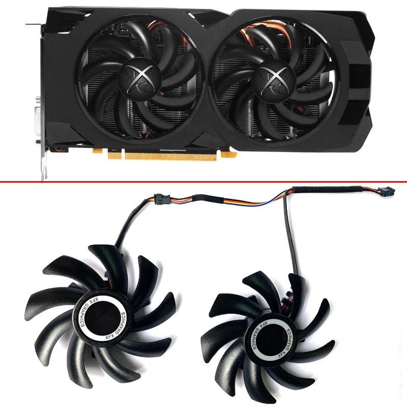 

NEW 2PCS 85MM FDC10H12S9-C 4PIN RX 480/470 Graphics Cooler Fan For XFX R9 390/390X 8G RX480 RX470 R9 285 Video Card cooling Fans