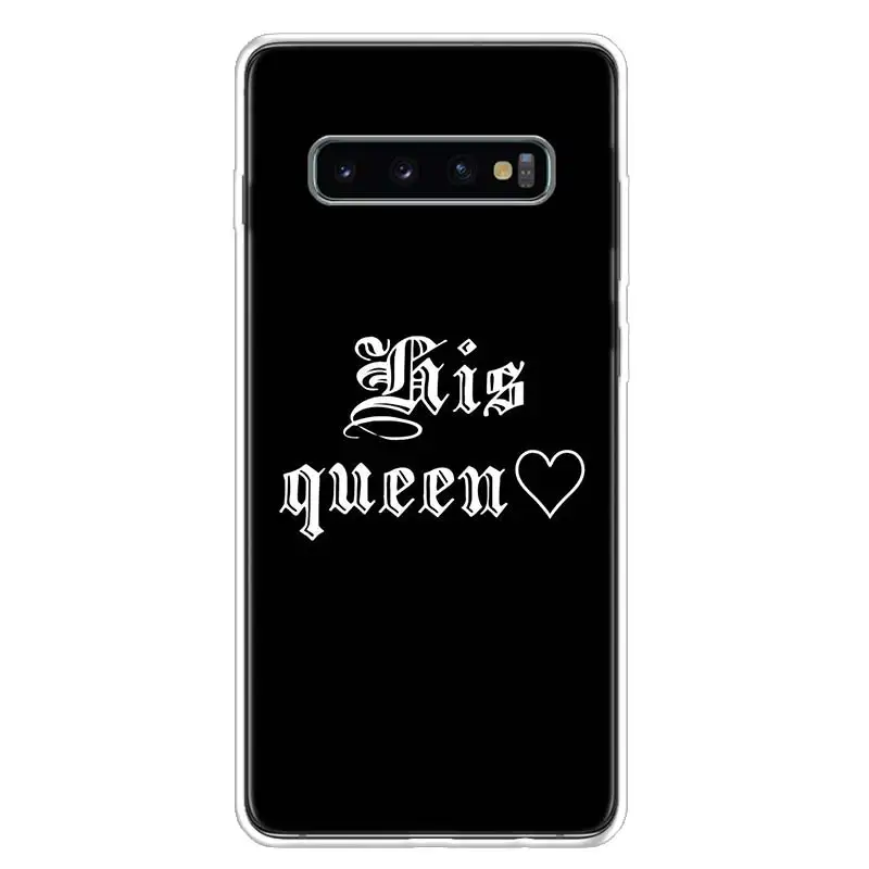 Король Королева пара влюбленных телефонный чехол для Samsung Galaxy S10 S20 Ultra Lite Note 10 9 8 S9