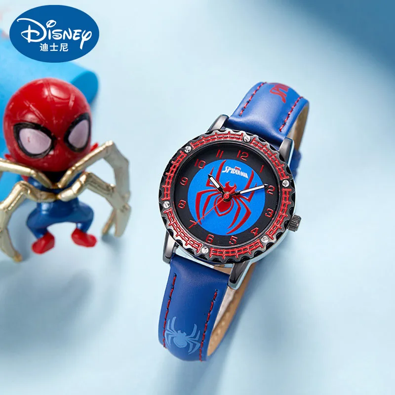 Часы «Человек-паук» диснеевские с мультяшными героями, детские часы, светящиеся водонепроницаемые кварцевые часы, часы, детские часы, подар... от AliExpress WW
