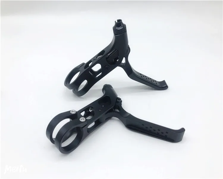 Черный Велосипедный тормозной рычаг BMX Brompton, складной велосипедный суппорт, тормозные рычаги из алюминиевого сплава, полые Тормозные рычаг, велосипедные детали - Цвет: Черный