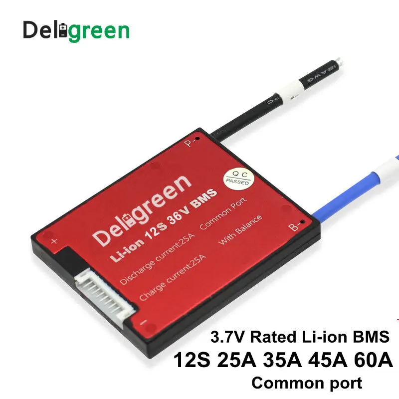 12S 20A 30A 40A 50A 60A 36V PCM/PCB/BMS общий порт для 3 7 V LiNCM батарейный блок 18650 литий ионный