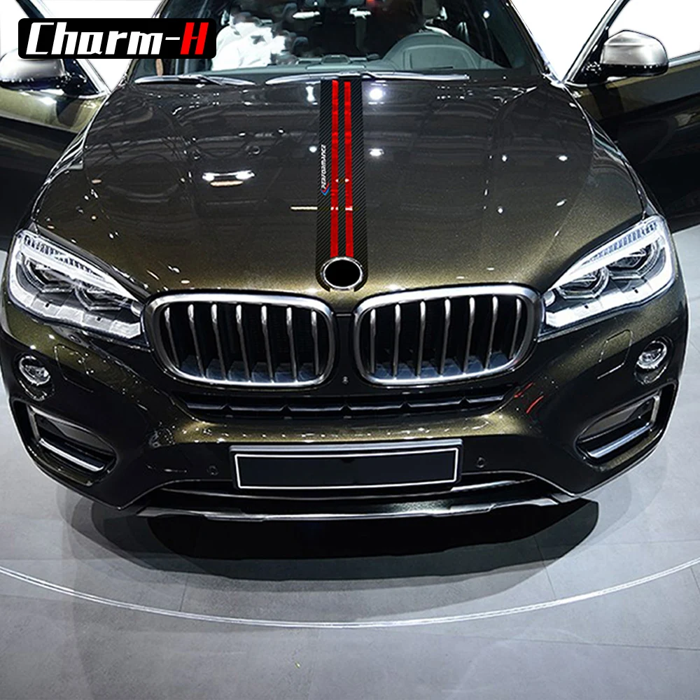 Стайлинг автомобиля 5D наклейка на капот из углеродного волокна наклейки M Performance