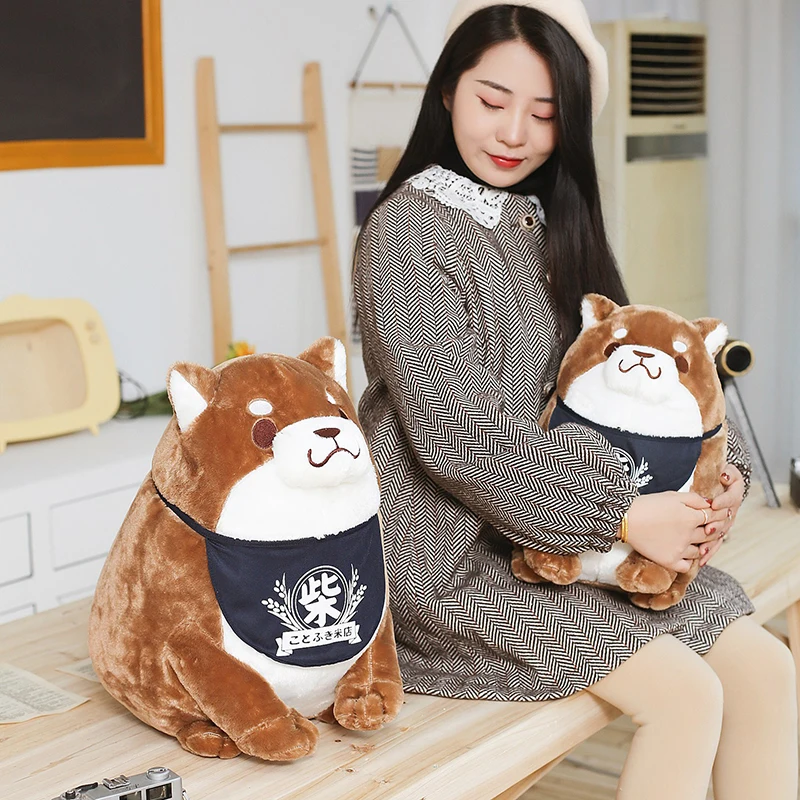 

Shiba Inu Dog Plush Toy Soft Stuffed Animal Doll for Kids Plush Doggy Dolls with Scarf Corgi Japanese Dog Plush Toys Toys Gift