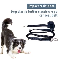 dog high elastic buffer traction rope multifunctional reflective traction rope bite resistant pet car seat belt