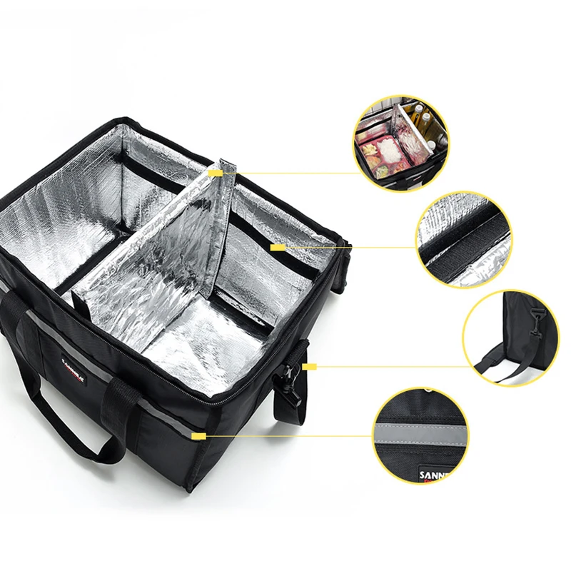 

45L cooler bag thermo lunch picnic box insulated cool ice pack car fresh Food delivery thermal bags refrigerator