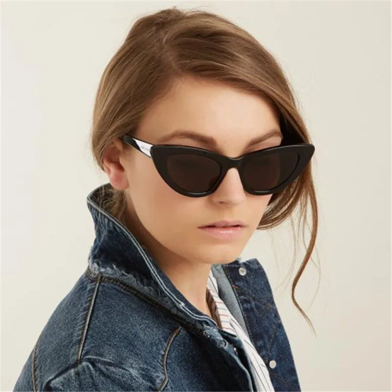 Кошачий глаз солнцезащитные очки женские 2019 новые модные треугольные маленькие