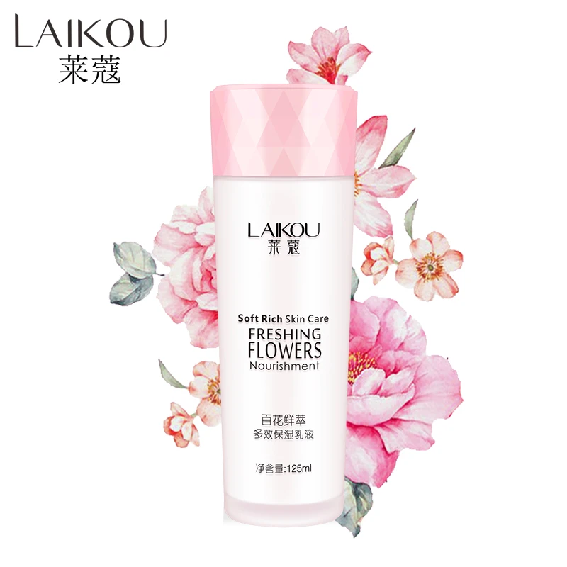 

LAIKOU Flowers moisturizing lotion shrink pores moisturizing skin color hair care beauty health product emulsion