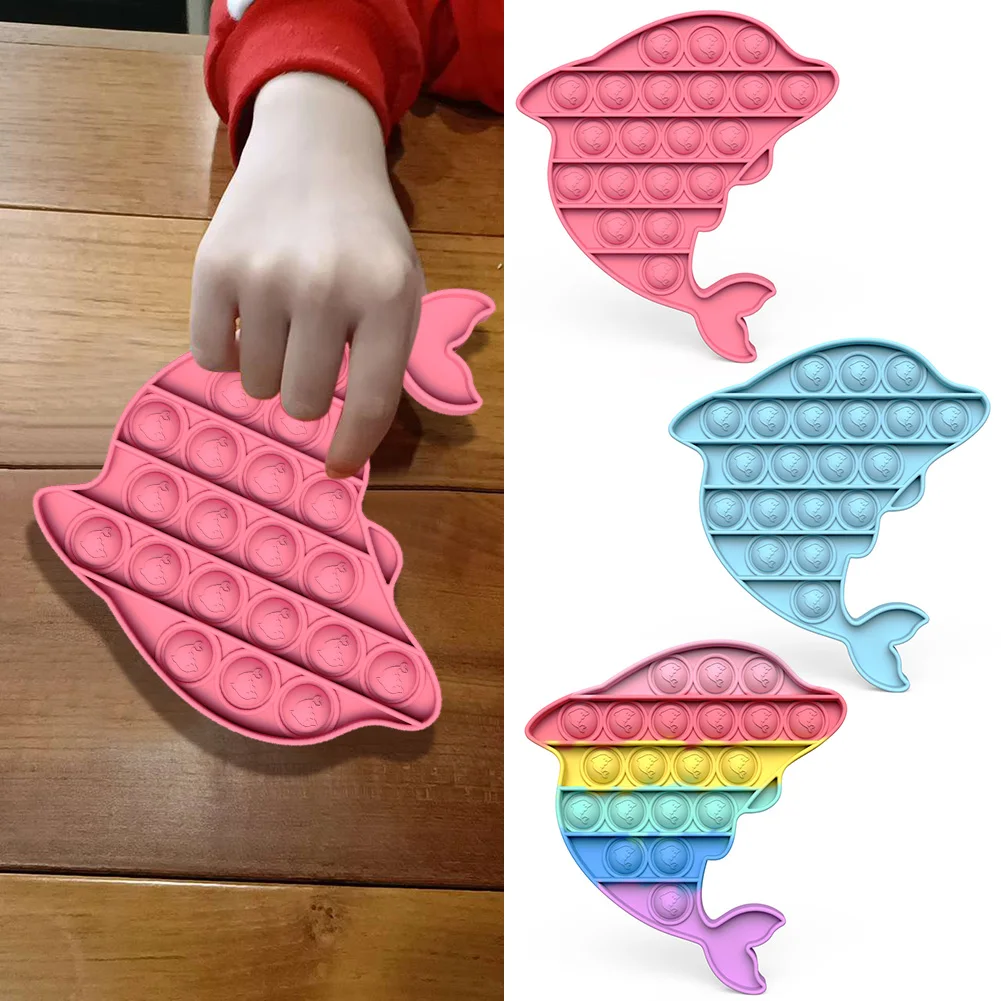 Juguete antiestr&eacute;s para ni&ntilde;os y adultos, juguete para aliviar el estr&eacute;s con forma de delfines-2