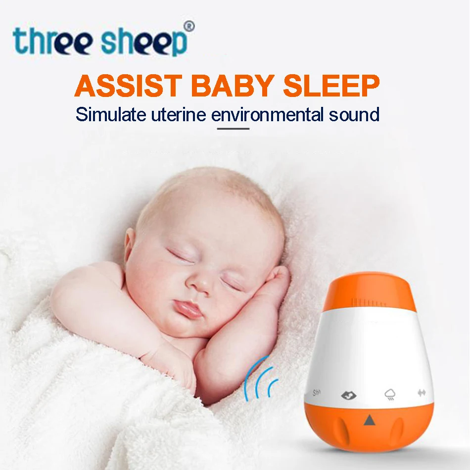 M&aacute;quina Inteligente de m&uacute;sica para beb&eacute;s, Sensor de voz recargable, terapia de sonido para beb&eacute;s, generador de ruido blanco para dormir-2