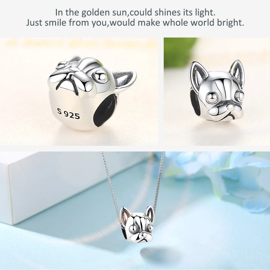 925 пробы, серебряные подвески, бусины, подходят к оригиналу Pandora, очаровательный браслет, божья коровка, кошка, собака, бусины Минни, для рукоделия, для изготовления женских ювелирных изделий