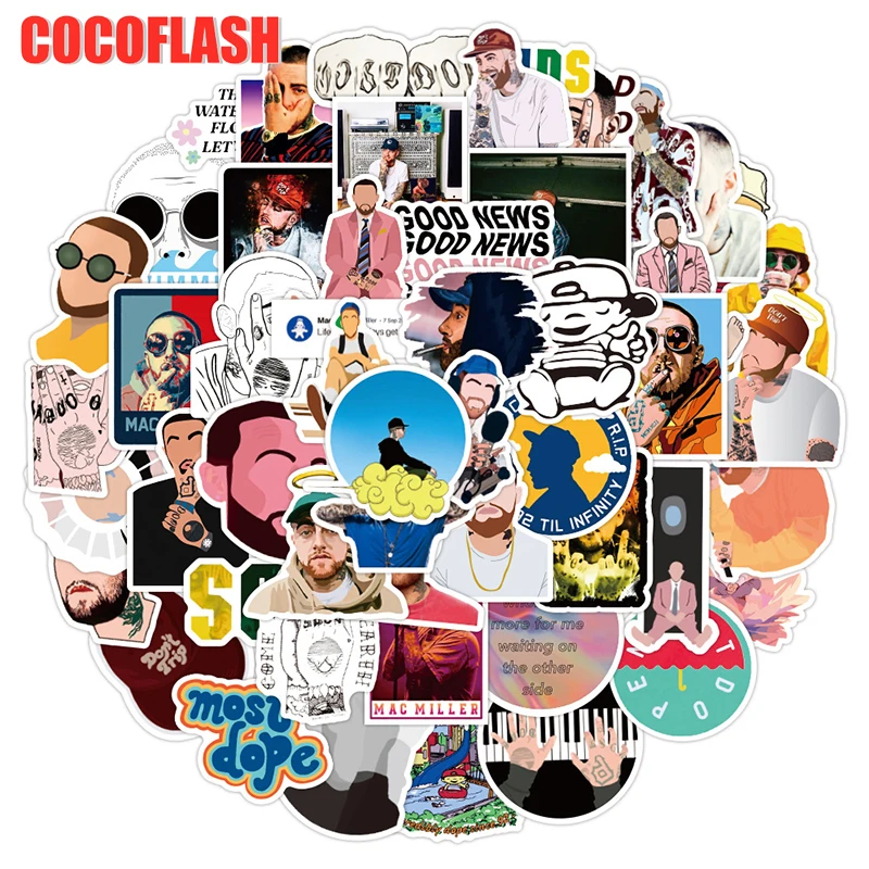 10/50 Pcs/lot Mac Miller American Rap Singer Cartoon Sticker For Decals Trolley Kids Diy Laptop Case Skateboard Luggage Helmet