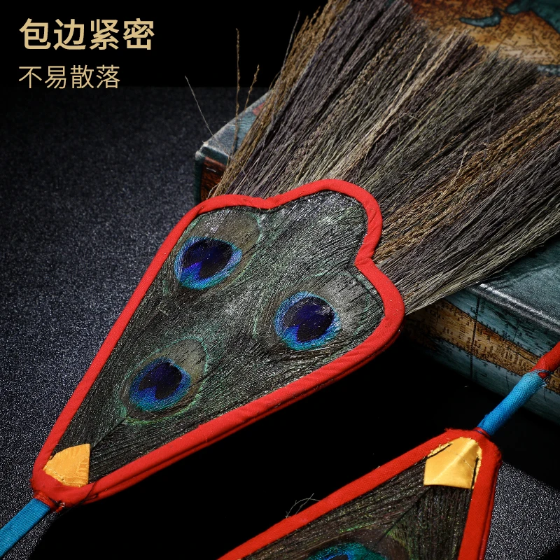 Веер с принтом в виде Павлиньего пера Непал ручной работы Benba горшок пять глаза