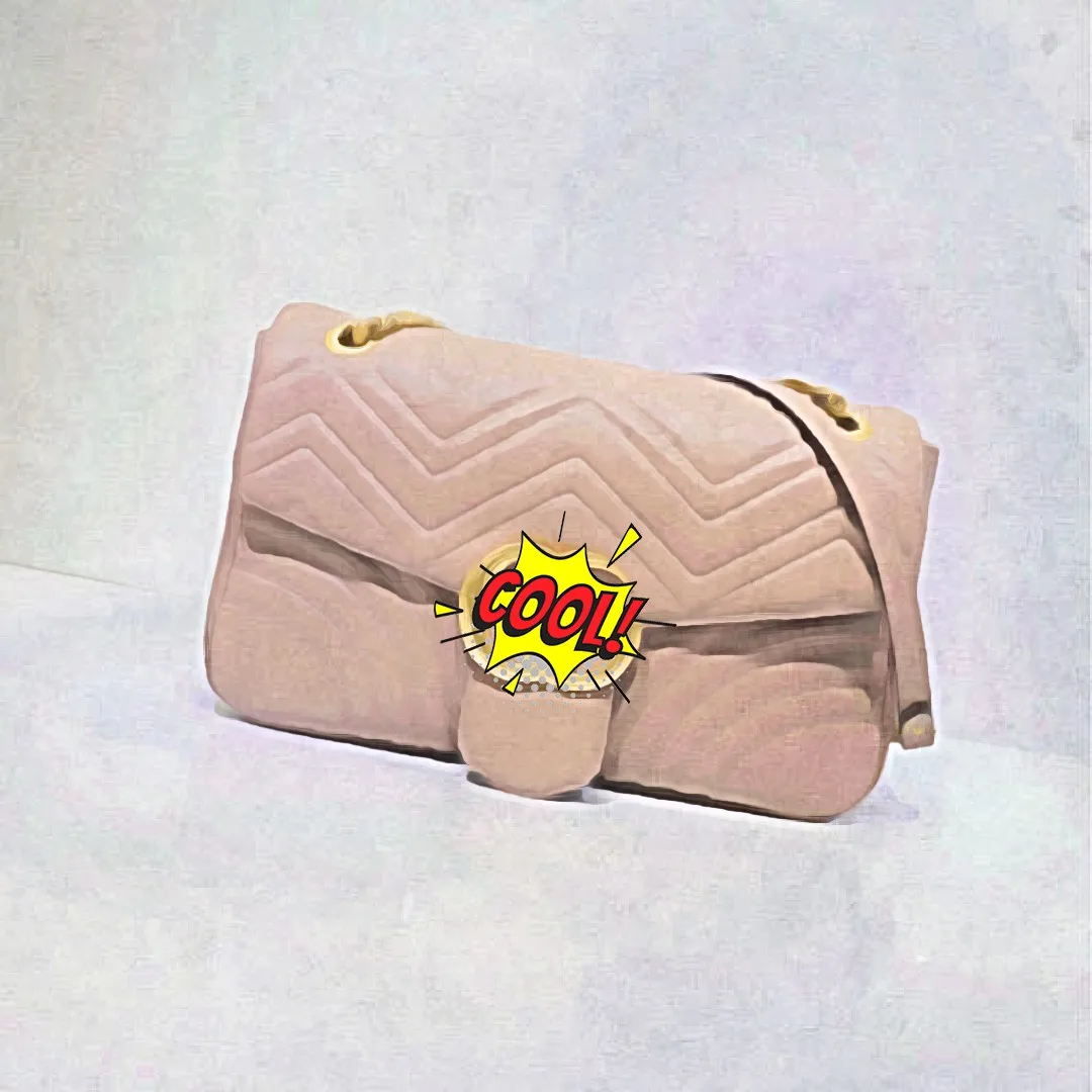 

Mirror Quality Fashion Luxury Brands Marmont Medium Matelasse Shoulder Bag Real Leather Cover Cross Body Bags 443496