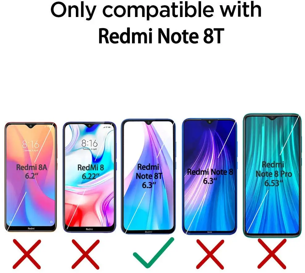 Закаленное стекло для Xiaomi Redmi Note 8T Защитное экрана 8T|screen protector|film protectorprotector screen |