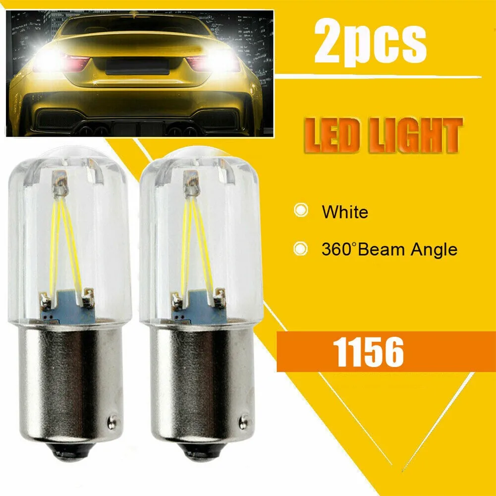 

2x White RV Caravan Trailer 1156 BA15S Car LED Interior Light Bulbs Tail Backup Lamp Canbus Reverse Light Car Accessories