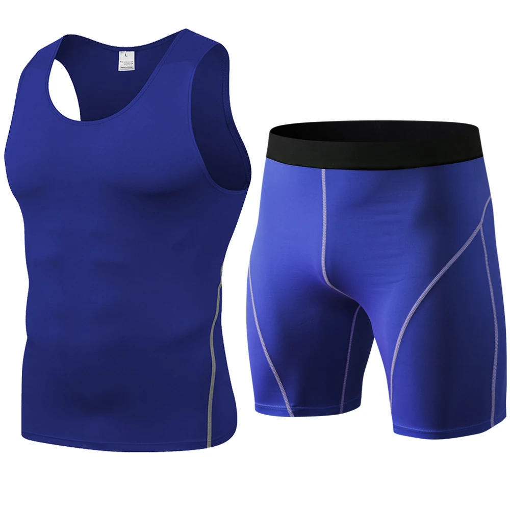 Мужской спортивный костюм для бега спортивное белье компрессионные шорты