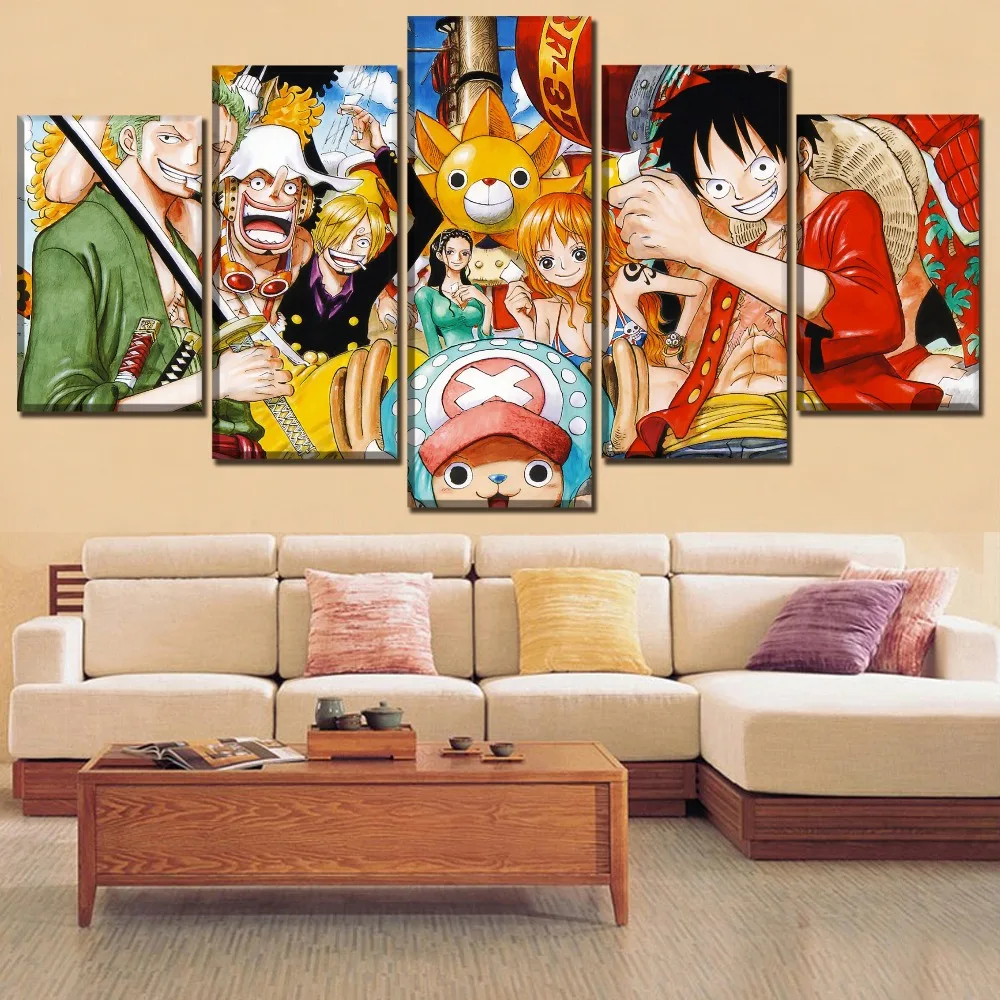 

5 Pieces Canvas Arts Painting Animation Poster Role Prints Modern Top-Rated Wall Pictures Living Room HD Modular Home Decoration