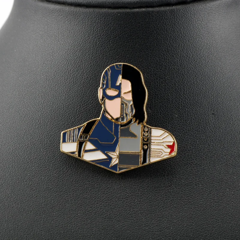 Брошь Marvel с героями мультфильмов Капитан Америка баки Барнс Тор Значки эмаль