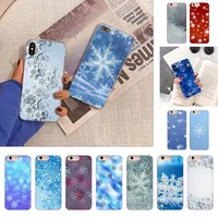 snowflake winter white snow christmas phone case for iphone 11 12 13 mini pro xs max 8 7 6 6s plus x 5s se 2020 xr case