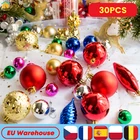 30 шт. разноцветные Рождественские шары, творческая роспись, искусственный шар, украшение для дома, свадьбы, вечеринки, праздника, подвеска на дерево