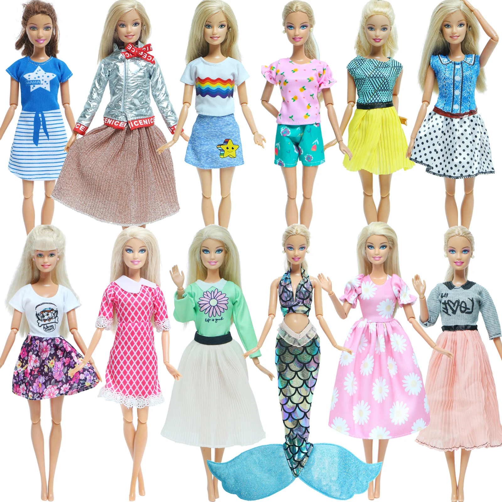 Костюм для кукол футболка и юбка 1 комплект | Игрушки хобби