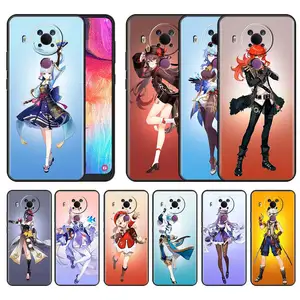 genshin impact anime black case for nokia 7 2 3 4 5 4 5 3 g10 2 3 2 4 soft phone cubierta 2 2 8 3 g20 x10 c20 celular cover free global shipping